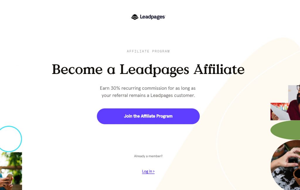 Leadpages Affiliate Program Page