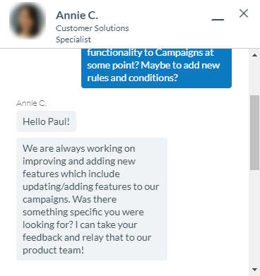 AWeber Support Chat Example