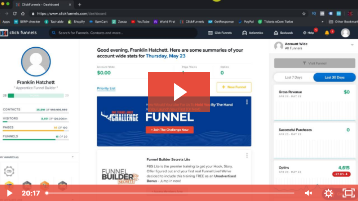 Savage Affiliates - Using ClickFunnels to create a form video